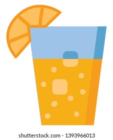Orange juice illustration vector on white background 