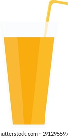 Orange juice, illustration, vector on a white background.
