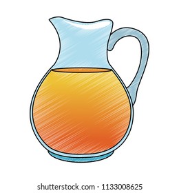 Orange juice jar scribble