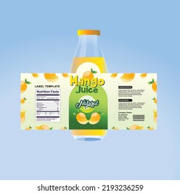 Orange Juice Label Design, Bottle label, Package template design, Label design, mock up design label template, 