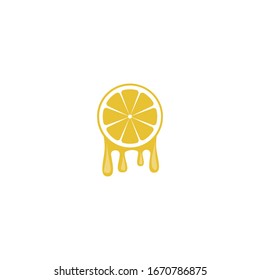 Orange juice label splash. orange slice on white background. Splash design, shape creative vector illustration.