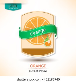 Orange juice Label vector visual, ideal for fruit juice. Vector illustration