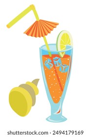 orange juice, lime, cocktail, party, beach, shell, recreation, summer holiday, drink, juice glass, alcohol, ice