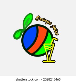 orange juice of logo design with colorful