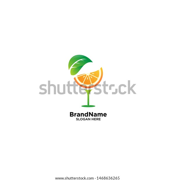 Orange Juice Logo Design Inspiration Stock Vector (Royalty Free ...