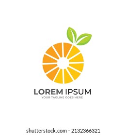 Orange Juice logo design Template.