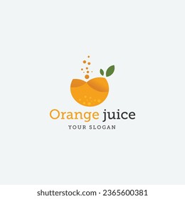 Orange Juice logo design Template