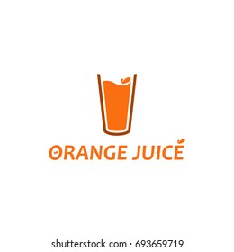 Orange Juice logo design with unique illustration