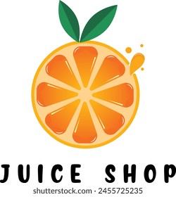 orange juice logo, Orange juice logo design Vector icon illustration