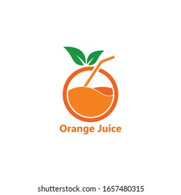 logo de zumo de naranja icono diseño vectorial 
