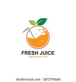 diseño del icono del logotipo del jugo de naranja