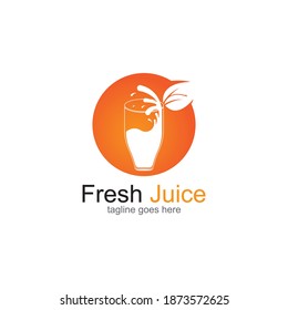 diseño del icono del logotipo del jugo de naranja

