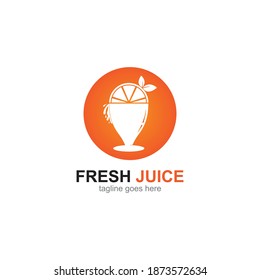 orange juice logo icon vector template design
