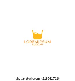 orange juice logo, refreshing drink logo, nutritious drink, simple icon logo.