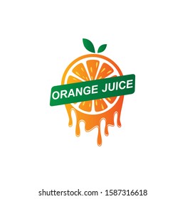 Orange juice Logo Template Design Vector Illustration