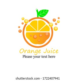 Orange juice logo. there are orange. this is good for label drink, factory drink etc