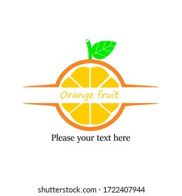 Orange juice logo. there are orange. this is good for label drink, factory drink etc