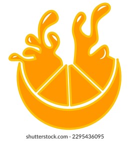 Orange Juice Logo vector illustration, white background