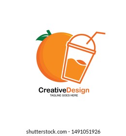 Orange Juice Logo vector Isolated On White Background