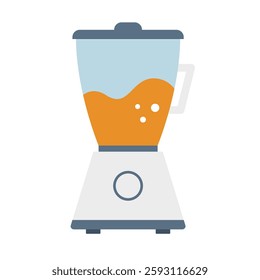 Orange juice making blender icon. Vector.