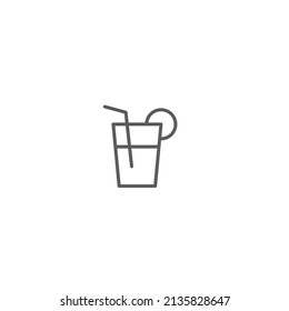 orange juice minimalist icon isolated white background