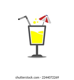 orange juice on a white background