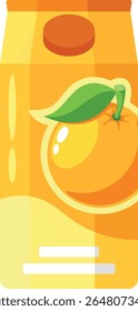 Orange juice pack vector illustration