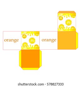 Orange Juice packaging template