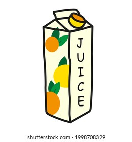 Orange juice in a paper box