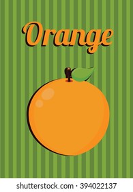 Orange juice Poster. Vector label illustration. natural product. Graphic Design