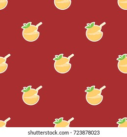 orange juice seamless pattern in dark background