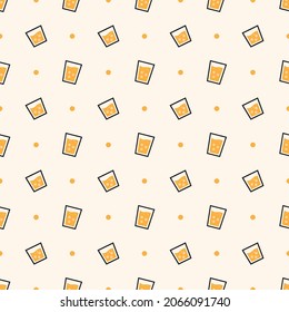 orange juice seamless pattern vector