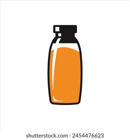 orange juice silhouette vector illustration
