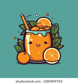 orange juice simple modern logo