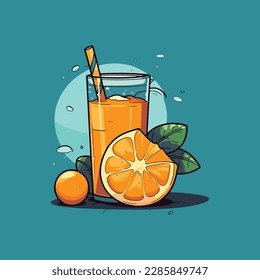 orange juice simple modern logo