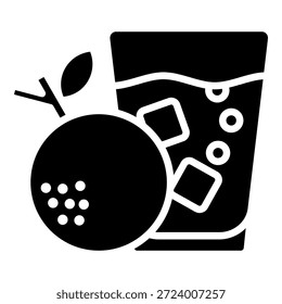 Colección de icono de Vector simple de jugo de naranja