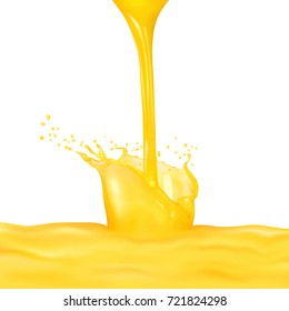 Orange juice splash