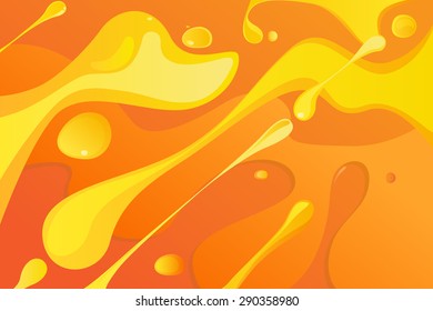 Orange Juice splash abstract background