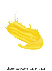 Orange juice splash. vector illustration