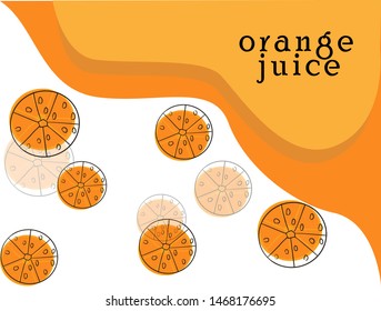 Orange juice .juice splash vector illustration