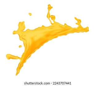 Orange juice splashes on a white background. EPS10 vector