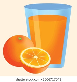 Orange juice. Orange juice tastes good. Healthy orange juice