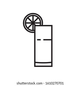 Orange Juice Thin Line Icon, Beverage Design Theme