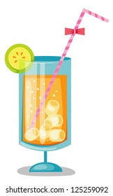 Orange juice vector