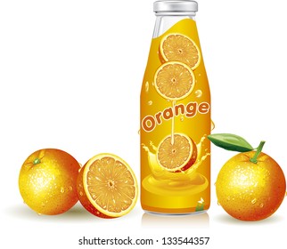 Orange juice vector easy to use in your designs