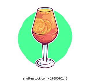 Orange Juice Vector Graphic Illustration