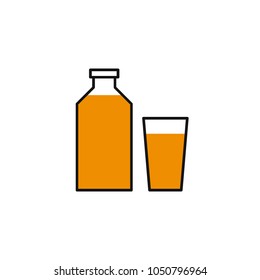 orange juice vector icon