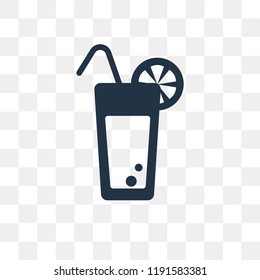 Orange juice vector icon isolated on transparent background, Orange juice transparency concept can be used web and mobile