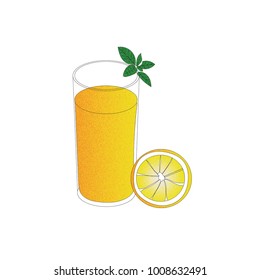 Orange Juice. Vector Illustration.