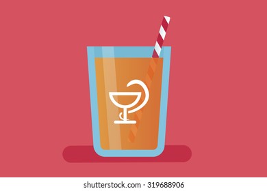 Orange juice vector illustration